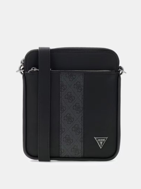 Bandolera Negra Cenefa Gris-Guess Apparel