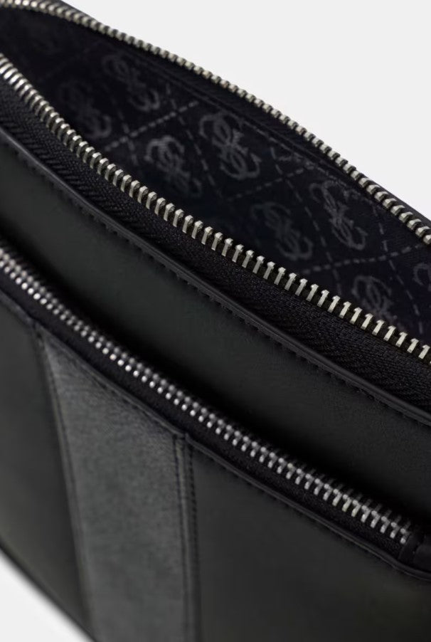 Bandolera Negra Cenefa Gris-Guess Apparel