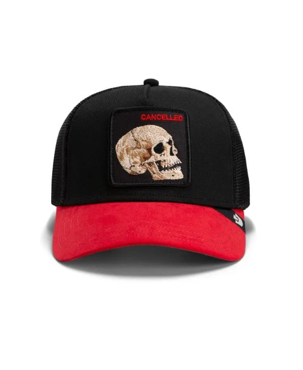 Gorra Negra/Roja Calavera-Goorin Bross